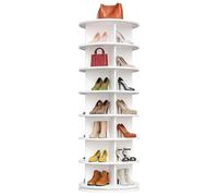 Zapatero Giratorio 360 Redondo, Organizador Giratorio Zapatos Bolsos, 7 Niveles 360 Carrusel Estantería de Almacenamiento de Plástico para Armario Esquinero de Baño Armario Dormitorio Entrada