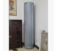 Zapatero giratorio de 360°, esterilización inteligente, vertical, redondo, torre moderna de almacenamiento de 6 capas para entrada, elegante, plateado, 100 cm de altura