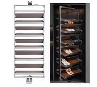 Zapatero giratorio de 360°, gabinete de metal apilable para zapatos, con estantes ajustables, de 4 a 8 niveles con capacidad para 16-32 pares de zapatos, ahorro de espacio, para pasillo, entrada, arma