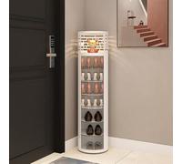 Zapatero giratorio de 360 grados de metal independiente con estantes ajustables para tenis, tacones, zapatos planos y botas, solución de almacenamiento para entrada