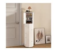 Zapatero giratorio de 360 grados, diseño vertical que ahorra espacio para espacios pequeños, moderno y redondo para entrada y armario, solución de almacenamiento elegante y funcional.