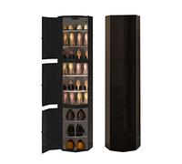 Zapatero giratorio de 360° Lazy Susan, almacenamiento vertical de zapatos para espacios pequeños, altura ajustable (45/86/127/169/210 cm), ideal para entrada, sala de estar, zapatero Halay.