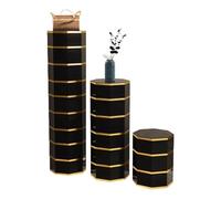 Zapatero giratorio de 360°, moderno almacenamiento independiente para entrada, diseño de torre redonda que ahorra espacio, elegante organizador de zapatos con puertas para pasillo y esquina