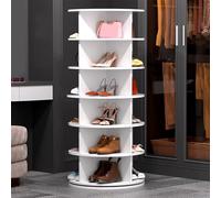 Zapatero giratorio, organizador de almacenamiento giratorio de 360°, carrusel moderno para zapatos para armario y entrada, diseño Lazy Susan para un fácil acceso