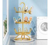 Zapatero giratorio - Organizador vertical redondo de 360° para entrada y pasillo