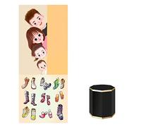 Zapatero giratorio para entrada, torre vertical negra para zapatos, almacenamiento oculto con puertas, diseño redondo, organizador de zapatos que ahorra espacio para zapatos y accesorios