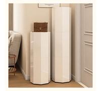 Zapatero giratorio redondo alto, plataforma giratoria Lazy Susan en zapatero para armario, zapatero redondo vertical giratorio 360, almacenamiento simple y moderno para la entrada (color: 35 cm-blanco