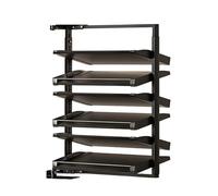 Zapatero giratorio: zapatero de varias capas que ahorra espacio, montado en el lateral, con gran capacidad de almacenamiento