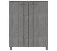 Zapatero Hamar Gris Claro 85 x 40 x 108 cm Madera Pino | 3 estantes interiores, puerta plegable, marco robusto, fijación a la pared incluida