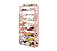 Zapatero independiente armario de zapatos de 9 niveles, organizador de almacenamiento de torre de almacenamiento de zapatos con tela no tejida para hasta 24 pares de zapatos (color: B) (D)