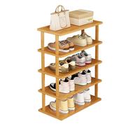 Zapatero Madera de 9 Niveles, Mueble Recibidor Zapatero Estrecho Organizador de Zapatos para Puerta de Entrada, Espacio Pequeño, Color Madera (Size : 47 * 23 * 77)
