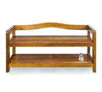 Zapatero madera de acacia 2 estantes