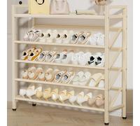 Zapatero Metalico Estrecho, Moderno Zapatero Inclinable con Estante Superior, Sapateiras Que Ahorra Espacio for Detrás de Puertas, Entradas, Pasillos, Armarios y Dormitorios(White,L 50cm x W 19cm x H
