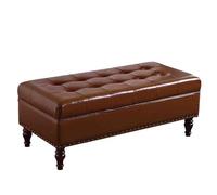 Zapatero moderno de piel con amplio espacio de almacenamiento para sala de estar, entrada, dormitorio, color café, 150 x 48 x 41 cm, elegante para decoración del hogar.