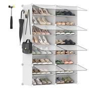 Zapatero Modular con 8 Compartimentos Blanco