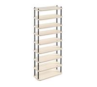 Zapatero modular de polipropileno para almacenamiento - Nizer estrecho que ahorra espacio para entrada y sala de estar (53 x 147 cm) - solución de almacenamiento perfecta para zapatos y accesorios