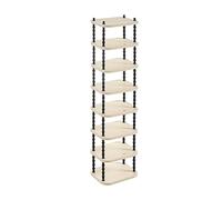Zapatero modular de polipropileno para almacenamiento - Nizer estrecho que ahorra espacio para entrada y sala de estar (31 x 129 cm) - Solución eficiente de almacenamiento de zapatos