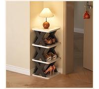 Zapatero modular, no requiere montaje, 16 cm de espacio, libremente configurable, ideal para entrada del hogar, almacenamiento en pasillo, diseño compacto (pequeño, negro)