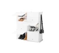 Zapatero modular portátil innovagoods blanco - 36 pares