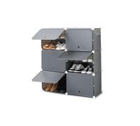 Zapatero modular portátil innovagoods gris - 28 pares