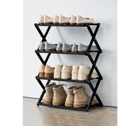 Zapatero multifuncional de bambú para mascotas, organizador de ahorro de espacio para pasillo, dormitorio y jardín, diseño plegable para un fácil almacenamiento