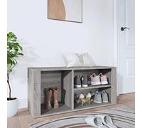Zapatero organizador con aspecto de roble marrón de 100x35x45cm, armario de almacenamiento de madera para recibidor con banco, mueble de pasillo que ahorra espacio para la decoración del hogar.