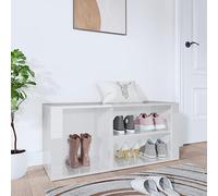 Zapatero organizador con aspecto de roble marrón de 100x35x45cm, armario de almacenamiento de madera para recibidor con banco, mueble de pasillo que ahorra espacio para la decoración del hogar.