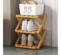 Zapatero organizador de bambú de 10 niveles vertical para sala de estar familiar, entrada, baño, soporte de flores duradero, plegable, ahorra espacio.