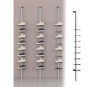 Zapatero Organizador Estrecho Colgante de Zapatos con Bandejas Ajustables, Estantería Vertical Comercial para Botas y Pasillo Tiendas, Altura 100-220 cm(Black,195cm/77in/6.4ft)