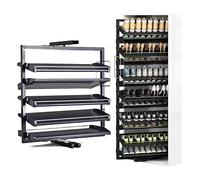 Zapatero - Organizador vertical alto y estrecho giratorio de 360°, armario apilable de 8 niveles, acero para armario y dormitorio, solución que ahorra espacio