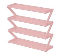 Zapatero pequeño, zapatero pequeño de 4 niveles en forma de Z, para niños, grueso, impermeable, estrecho, instalación sencilla, organizador para niños para suministros de armario de dormitorio