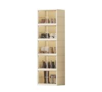 Zapatero plegable apilable de plástico, ahorra espacio, no requiere montaje, fácil de usar para entrada y dormitorio (5 niveles, 5 rejillas)