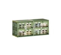 Zapatero plegable apilable de plástico, organizador de almacenamiento de zapatos, solución duradera para ahorrar espacio, fácil montaje, 2 niveles con 8 rejillas para una máxima capacidad de zapatos