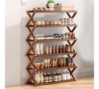 Zapatero plegable de bambú - Estante de zapatos de interior y exterior que ahorra espacio para entrada, dormitorio, balcón, baño, no necesita instalación, ideal para nización en el hogar