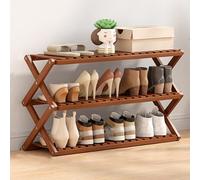 Zapatero plegable de bambú - Estante de zapatos para interiores y exteriores que ahorra espacio para entrada, dormitorio, balcón, baño, no necesita instalación, solución perfecta de almacenamiento