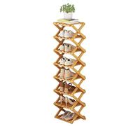 Zapatero plegable de bambú multifuncional para el hogar, pasillo, balcón, dormitorio, solución de almacenamiento de zapatos que ahorra espacio