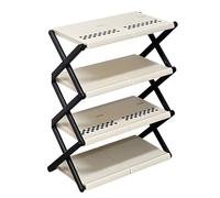 Zapatero plegable portátil de 4 niveles, ahorra espacio para entrada, armario, dormitorio, pasillo, solución de almacenamiento compacta para zapatos, botas y calzado