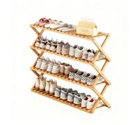 Zapatero Plegable Portátil Pequeño Estrecho Alto Zapatero De Bambú Vertical Pequeño No Requiere Instalación Para Pasillos, Dormitorios Y Espacios Pequeños Salas De Estar Dor NaturalWood6-tier 19.68In