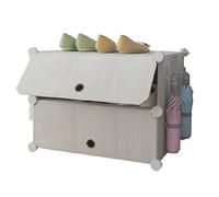 Zapatero portátil apilable de 2 niveles para 4 pares, ideal para pasillo y entrada, diseño modular para un almacenamiento eficiente de zapatos