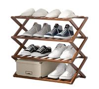 Zapatero portátil de bambú de 4/5 niveles, multifuncional, plegable, almacenamiento para espacios pequeños, no necesita instalación, ideal para pasillos y entradas, diseño independiente
