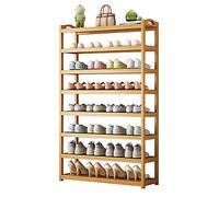 Zapatero portátil de bambú de 8 capas antideslizante para el hogar, de madera maciza, a prueba de polvo, 90 cm, solución de almacenamiento múltiple