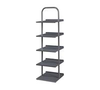Zapatero poytya 5 niveles acero 119x34x32 cm antracita [en.casa]