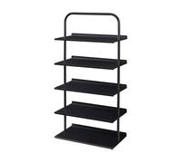 Zapatero poytya 5 niveles acero 119x60x32 cm negro [en.casa]