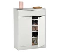 Zapatero recibidor multiestancia berlín en color blanco o roble cambrian con 1 cajón y 4 estantes 75x101x37 cm