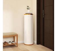 Zapatero redondo giratorio de 360°, soporte giratorio para zapatos con estante de metal estrecho, estantes de pie para entrada y pasillo, organizador de zapatos alto