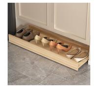 Zapatero rodante con ruedas para espacios pequeños, armario extensible extraíble debajo de la cama, almacenamiento de zapatos (marrón, 60 x 38,2 cm)