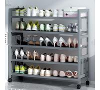 Zapatero rodante de gran capacidad para entrada, almacenamiento de zapatos ajustable, soporte resistente para pasillos, balcones y más (opciones de color)