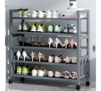 Zapatero rodante de gran capacidad para entrada, estante de almacenamiento de zapatos resistente con ruedas, ideal para pasillos, balcones y espacios de entrada, ¡decora tus zapatos de manera