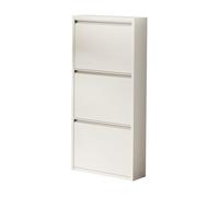 Zapatero sokndal con 3 puertas 104x50x15 cm metal - blanco roto [en.casa] 15 cm