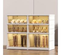Zapatero transparente delgado modular de plástico, no requiere instalación, ideal para sala de estar y armario, 87 x 34,5 x 66 cm, para niños pequeños